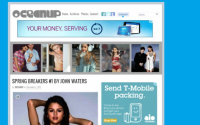 Screenshot of OceanUp.com, where Celebrity Gossip thrived!